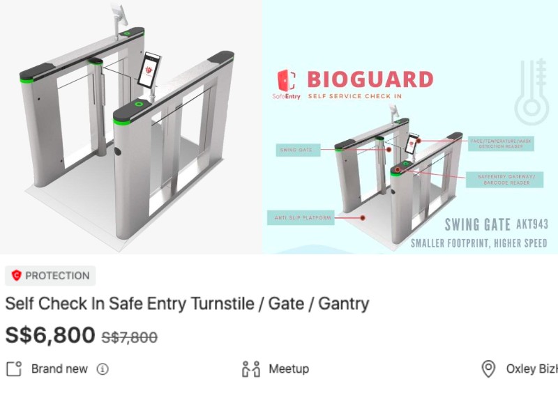 Want to buy a SafeEntry gateway? Yes you can and it's listed for sale on Carousell for...