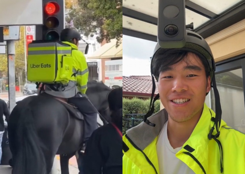 'No horsing around when it comes to safety': Uber bans rider for delivering food on horse in Sydney