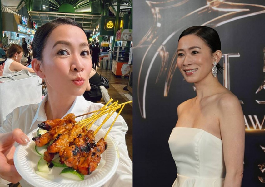 Charmaine Sheh eats at Lau Pa Sat after Star Awards 2024