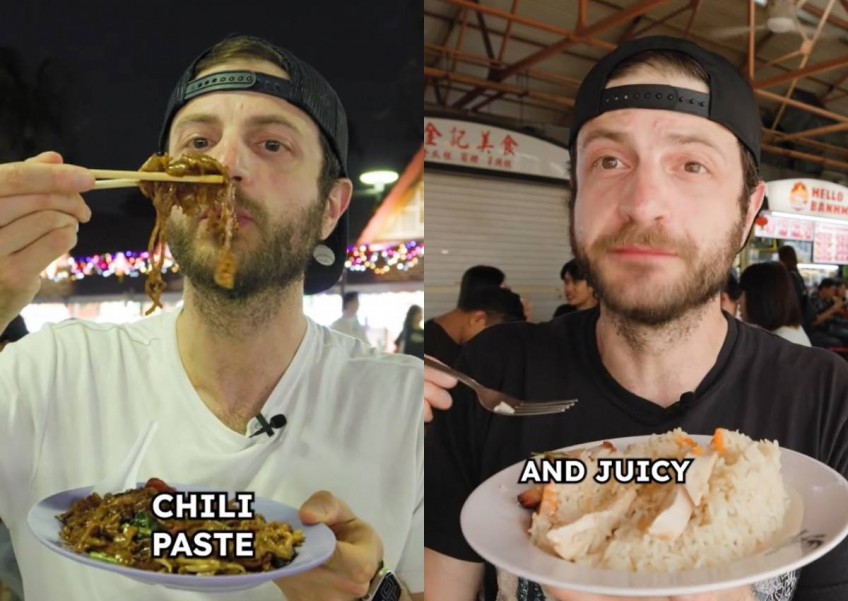 'Do as the Singaporeans do': US YouTuber goes all out at hawker centres to delight of local netizens