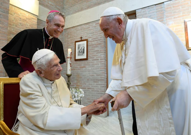 Benedict backed me up on rights for LGBT couples, Pope Francis says