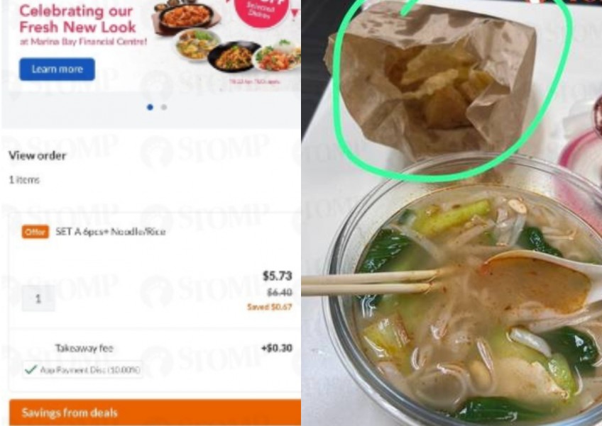 Fair or not? Man pays 30 cents 'takeaway fee' despite using own container at Paya Lebar food court