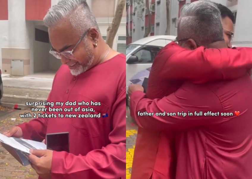 This made my day: Man surprises dad with air tickets to New Zealand on Hari Raya