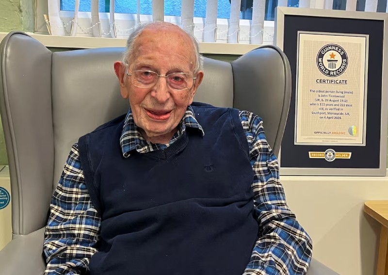 Longevity is 'just luck', says 111-year-old Briton, world's new oldest man