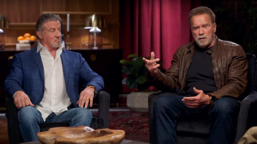 Arnold Schwarzenegger and Sylvester Stallone battled over level of body fat and kill counts in their films
