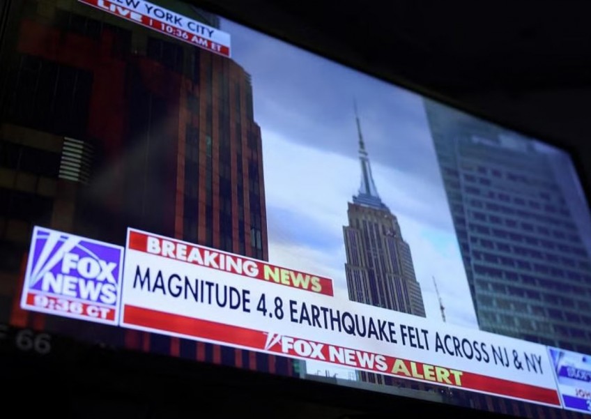 Magnitude 4.8 earthquake hits New York City region, USGS says