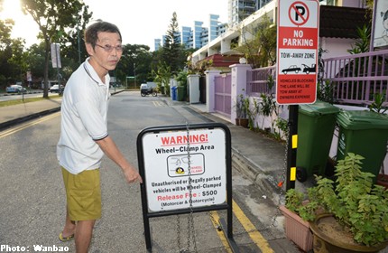 Residents act against illegal parking