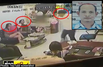 Caught on camera: Thai man shoots fiance and her mother