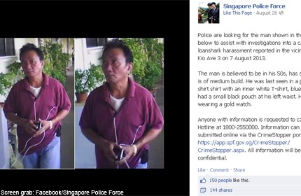 Loanshark runner surrenders after photos of him posted on Facebook