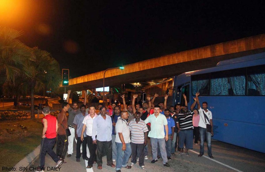 Huge Causeway jam as bus drivers strike