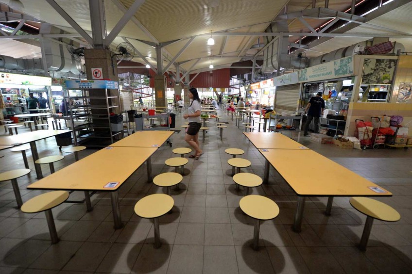 Lunch crowd staying clear of Sims Drive and Aljunied Crescent food centres