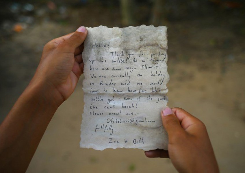 British couple's message in a bottle reaches Gaza