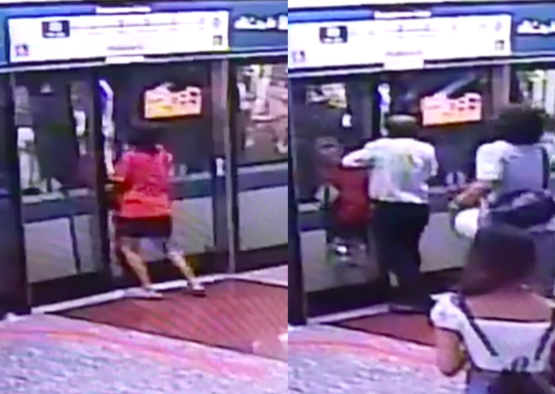 Woman gets trapped after prying open platform doors at Little India station