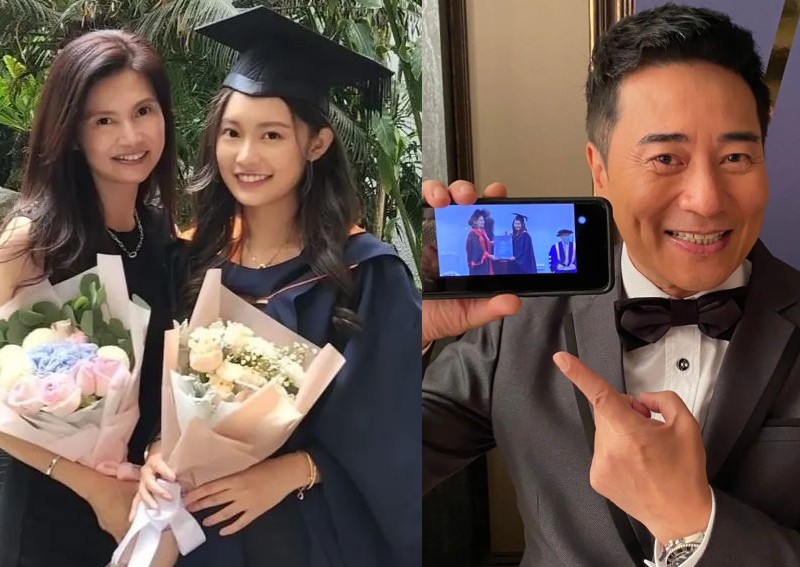 TVB actor Jimmy Au's daughter graduates in Singapore: Netizens say she's pretty but dad thinks otherwise