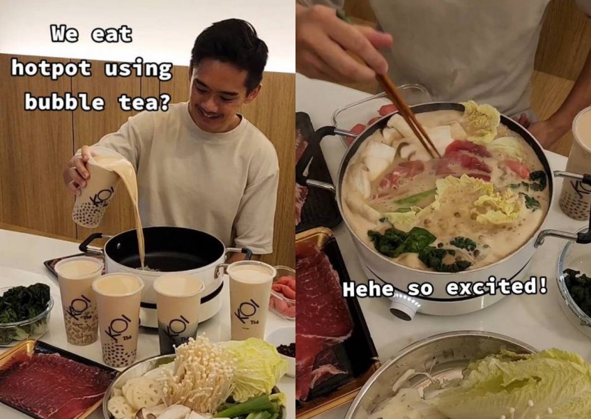 How much sugar? Netizens chime in after food vlogger tries out bubble tea hotpot