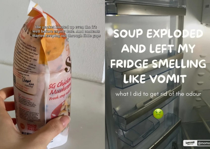 'Smells like vomit': Woman says Soup Spoon's ready-to-eat soup exploded in fridge, left terrible stench