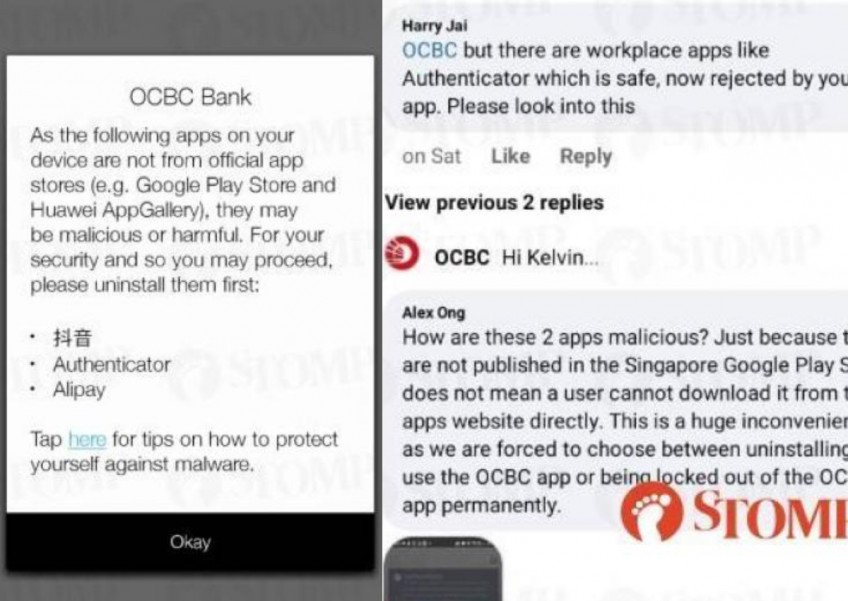 'Not fair for OCBC to do this suddenly': Customers annoyed by bank's new security feature