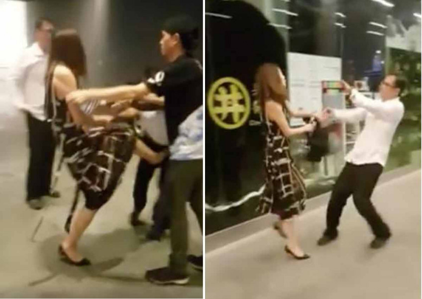 Woman kicks security guard in groin after evading cab fare