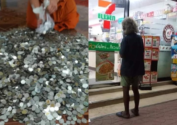 Homeless Thai man leaves life savings to temple
