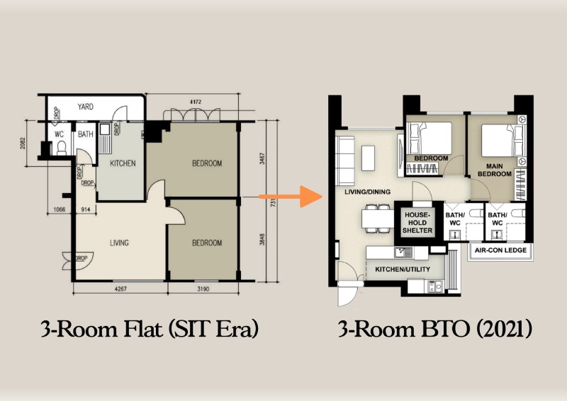 The evolution of HDB floor plans over the years - are they for better or worse?