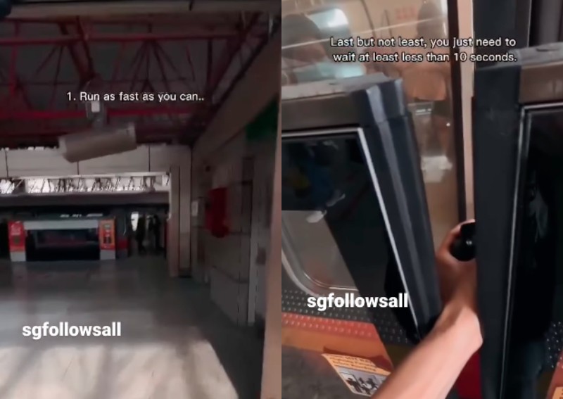 Itchy hand? Man shares 'life hack' on how to stop MRT train, gets reported to police