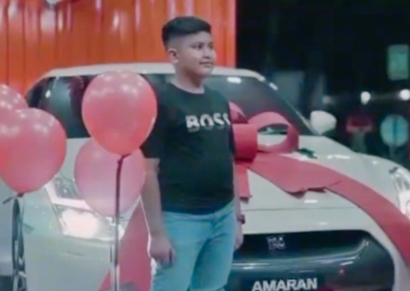 Malaysian boy gets Nissan GT-R on his birthday - and it's not a Hot Wheels car