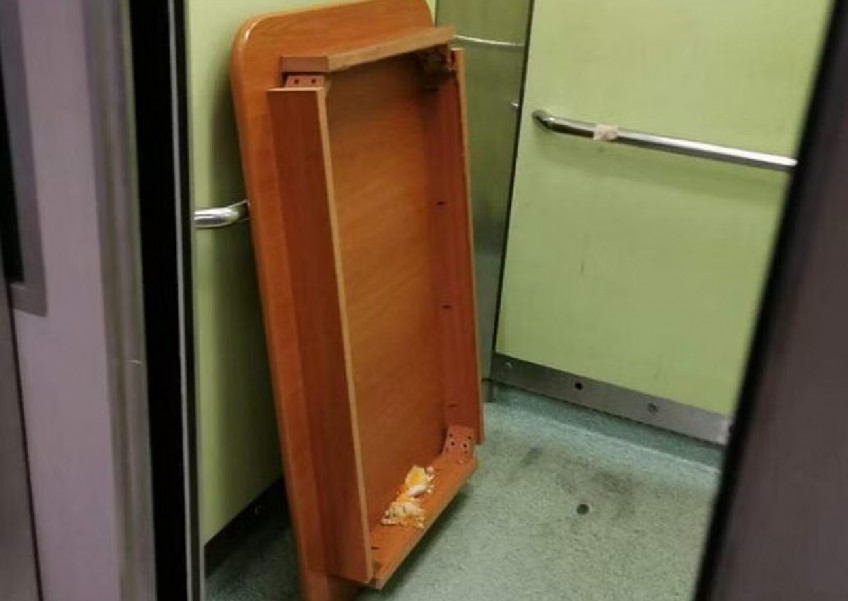 Tampines resident caught dumping furniture in lift; town council investigating matter