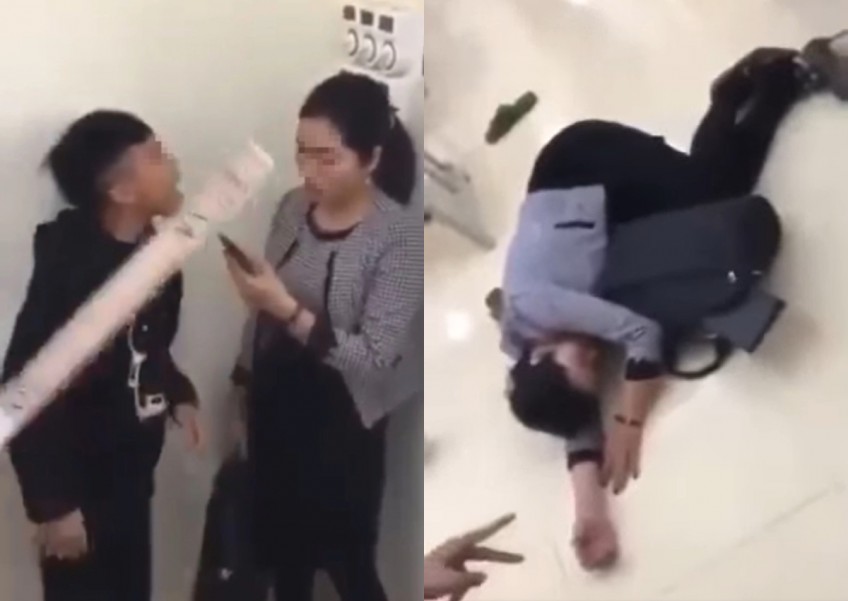 Teacher in Vietnam faints after students corner her, throwing sandal at her head