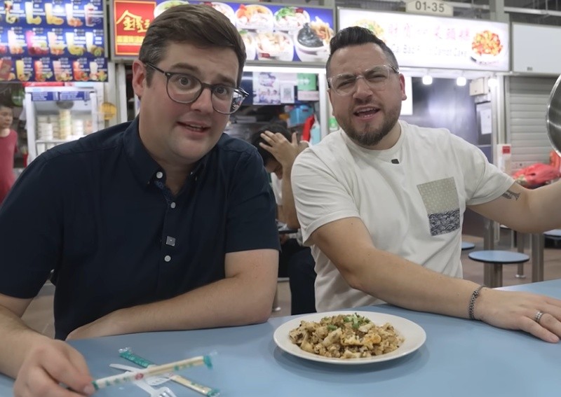 'I'm so confused': UK YouTubers from popular channel Sorted Food stunned by plate of carrot cake in Singapore