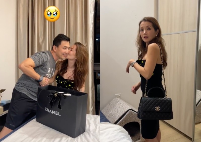 She 'never has the heart to buy expensive things for herself': Influencer Nicole Choo captures mum's reaction to receiving first Chanel bag