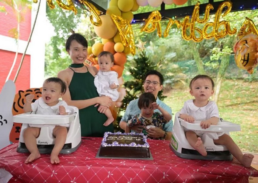 Medical miracle or mystery? Singaporean triplets celebrate first Christmas and birthday