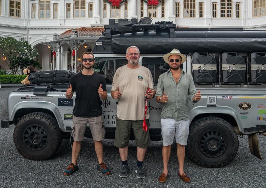 London to Singapore in 4.5 months: Group of men travel across 21 countries via Land Rovers for charity, raise $250k
