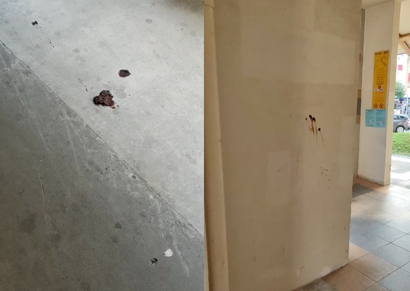 Public toilet? Netizens cry foul at faeces smeared on wall of HDB void deck in Tampines