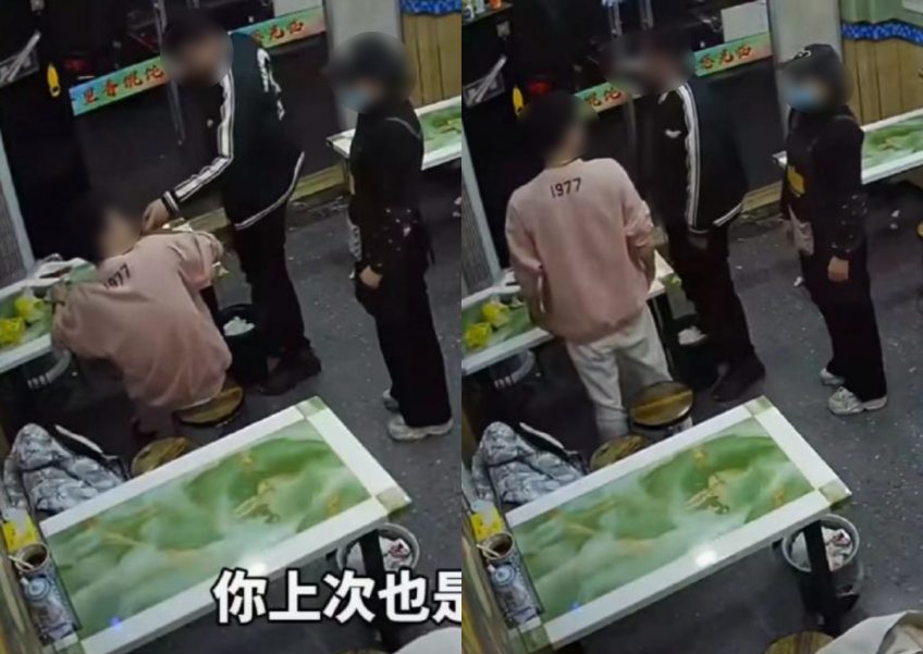 Stall owner in China chases and beats up customer for adding too much vinegar on meal