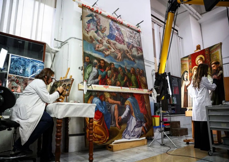 Steady hearts, steady hands as Vatican experts restore masterpieces