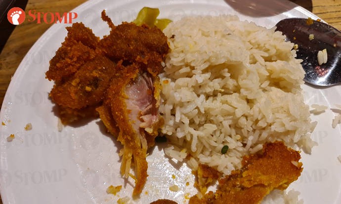 'Raw inside and dripping with oil': Disgusted diner on chicken from meal in VivoCity food court 