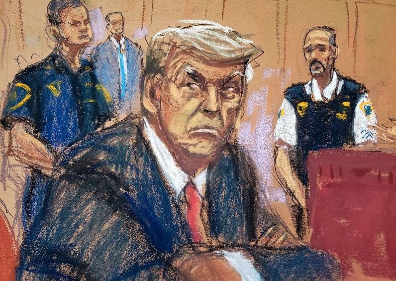 Trump to court sketch artist: 'I gotta lose some weight'