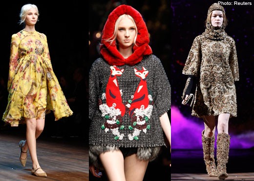 Knights march in fairy tale Dolce&Gabbana show