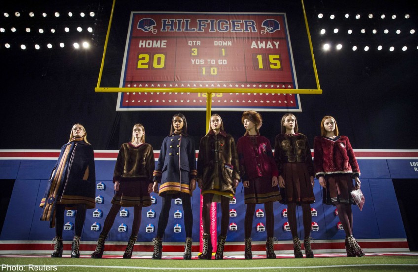 Hilfiger scores with football in NY fashion week