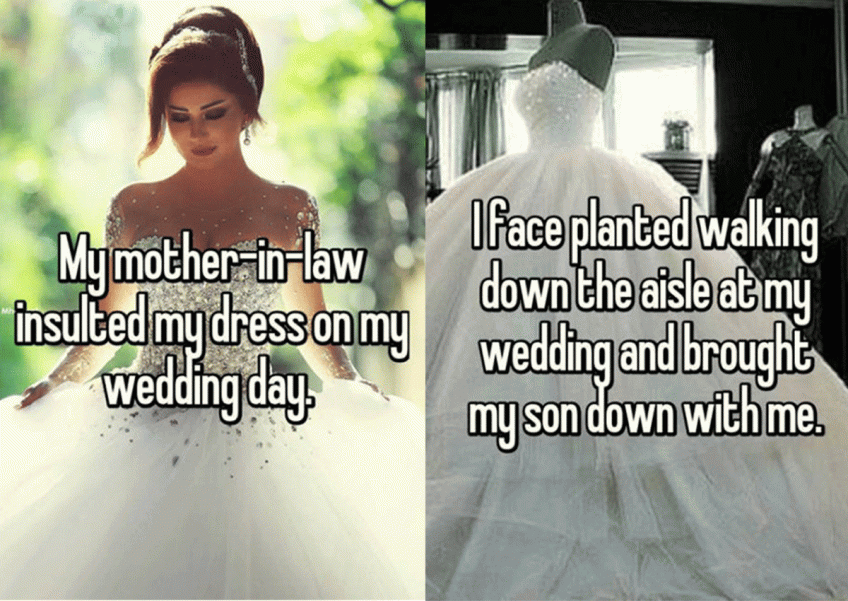 Worst things that can happen at a wedding - according to these confessions