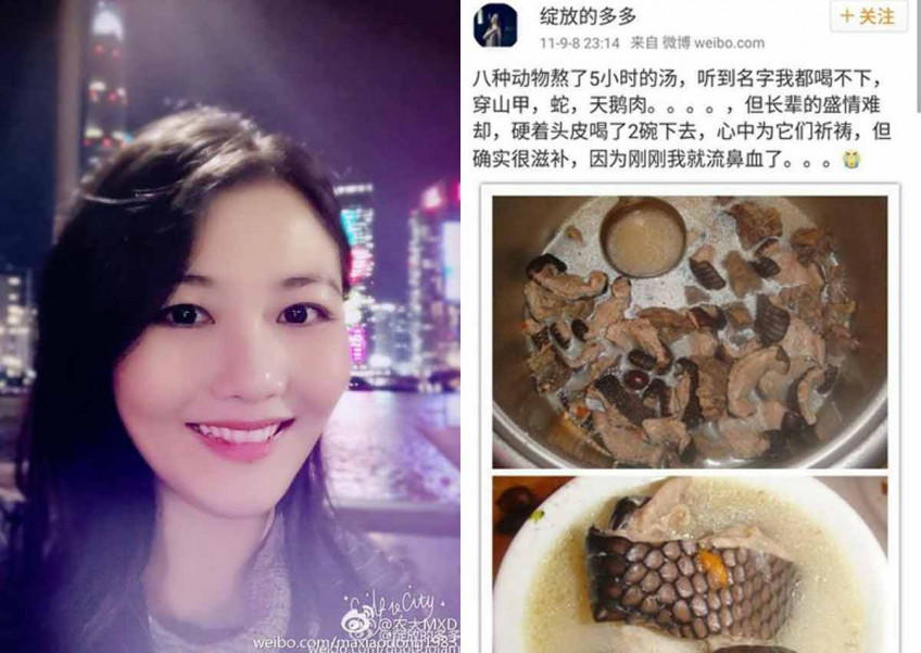 Chinese 'pangolin princess' detained after allegedly eating endangered animals