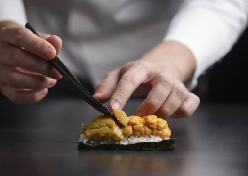 Sushi at Taiga Dining is all about au natural ingredients