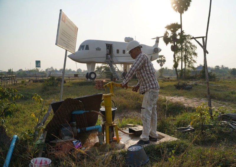 Cambodian man builds airplane house inspired by dream of flying