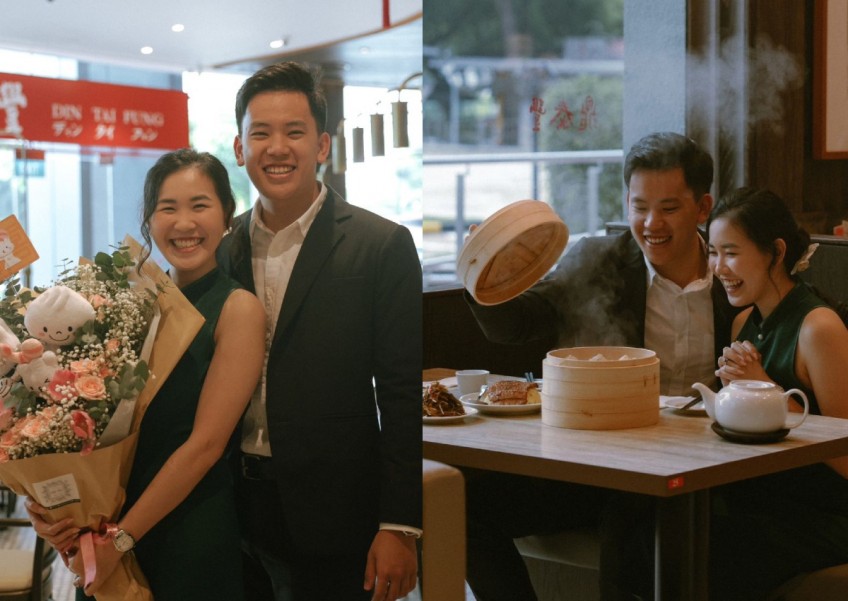 'It's cosy and familiar': Couple hold pre-wedding photoshoot at Din Tai Fung outlet