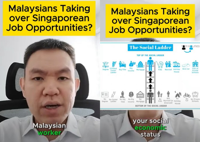 YouTuber says Malaysians' willingness to do 'dirty, dangerous, and demeaning' jobs sets them apart from Singaporeans
