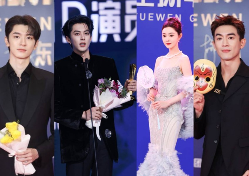 'I want to act in a romance drama with you', Kitty Zhang tells Dylan Wang at Yuewen Global IP Awards held in Singapore