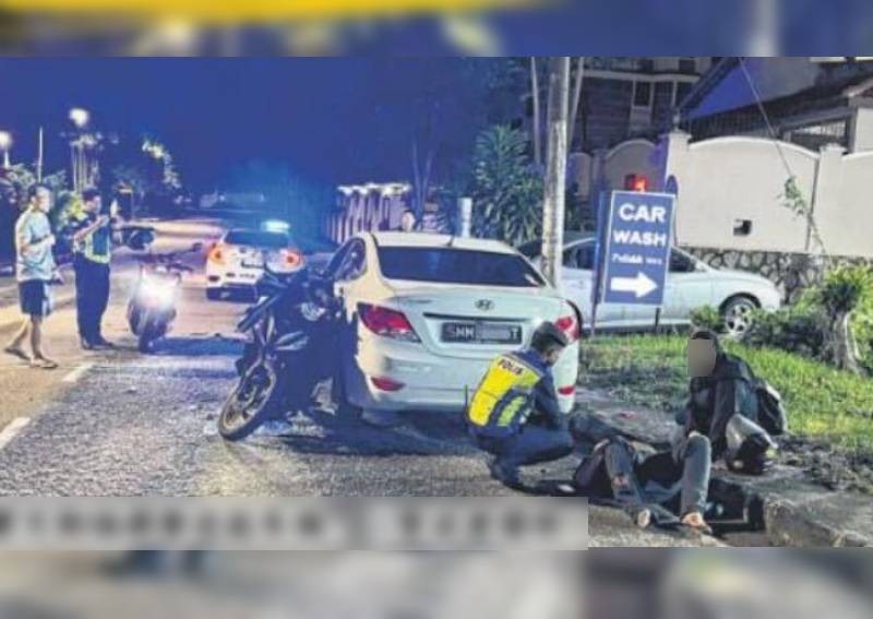 Singapore-registered vehicle allegedly involved in JB hit-and-run, leaves motorcyclist bleeding and another Singapore car damaged
