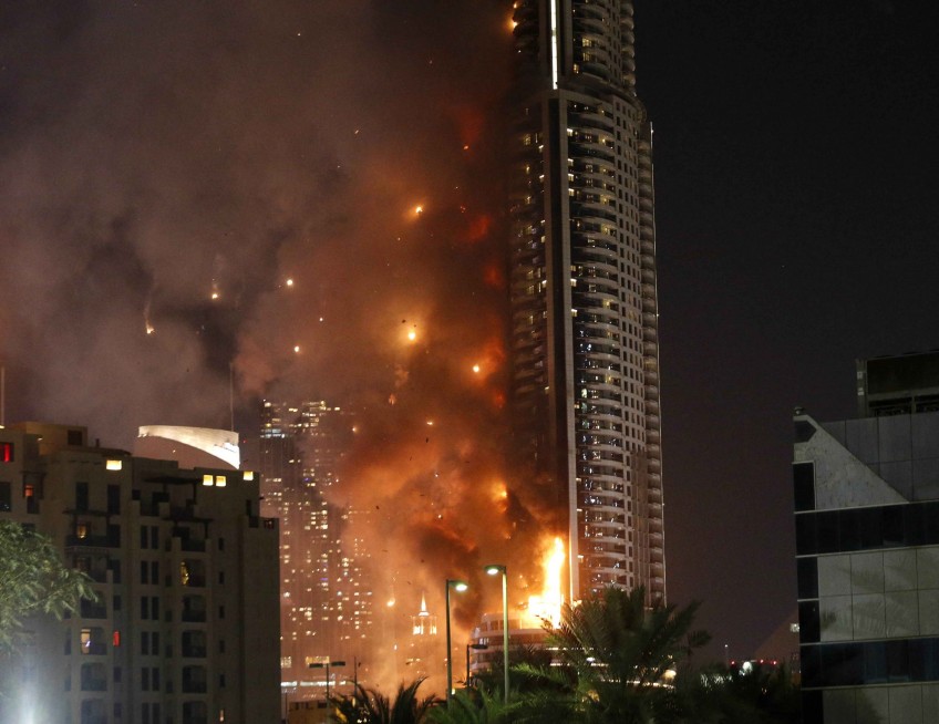 Huge fire erupts at Dubai hotel, near New Year celebrations