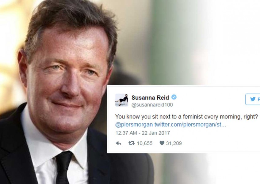 Piers Morgan tweets about a Men's March, gets burned epically by his female cohost