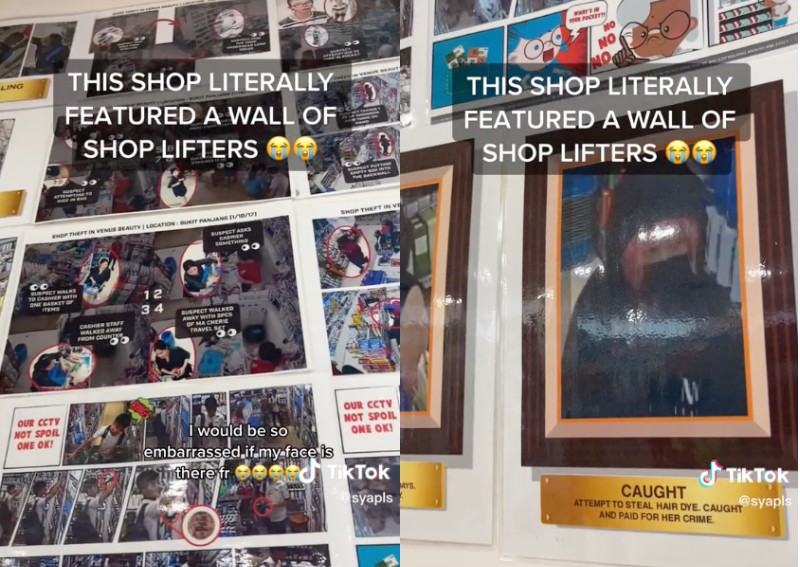Wall of shame: Shop at Yishun mall displays shoplifters' photos complete with 'citations'